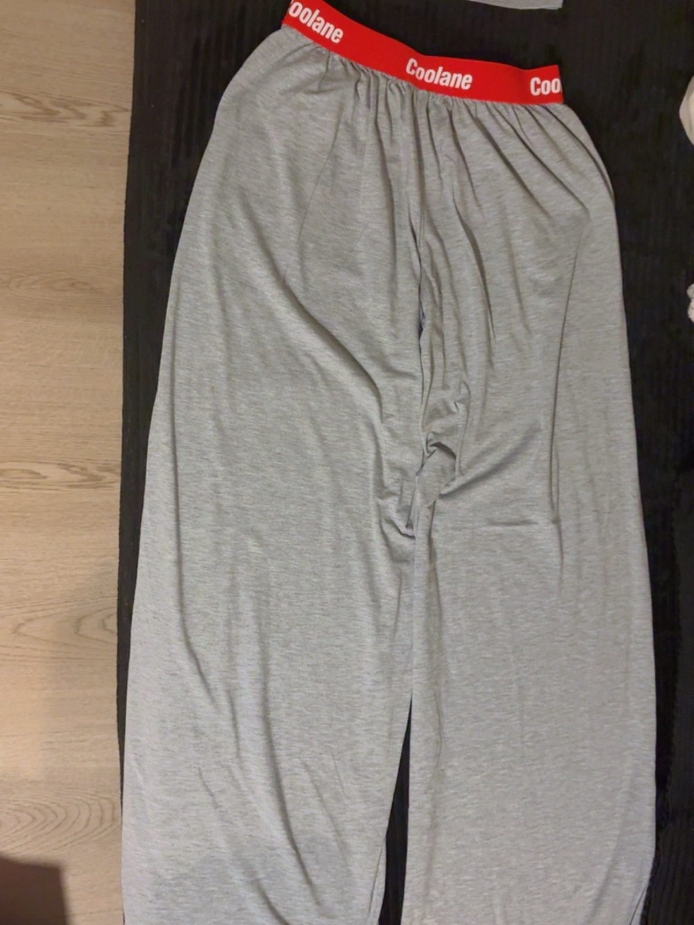 COOLA Light Gray Track Pants with Red Branded Waistband